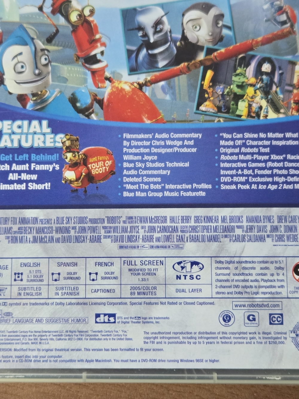 Robots DVD Movie (Fullscreen) Woth Xbox Racing Game, New Sealed - Picture 3 of 5